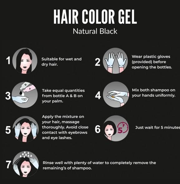 Hair Colour Gel - 100% Gray Hair Coverage 125ML (Pack of 2)