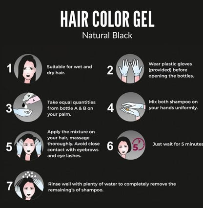 Hair Colour Gel - 100% Gray Hair Coverage 125ML (Pack of 2)